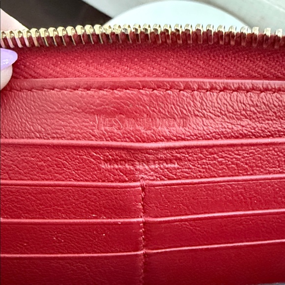 Yves Saint Laurent Red Wallet - Picture 9 of 9
